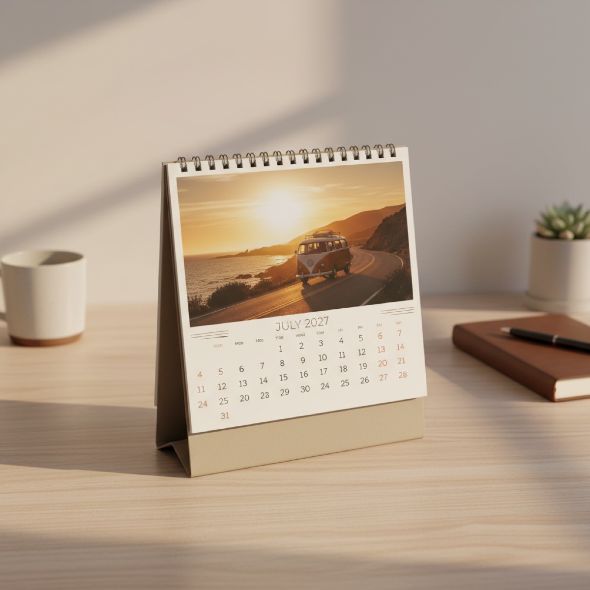 4.5x10 Desktop Calendar 2027