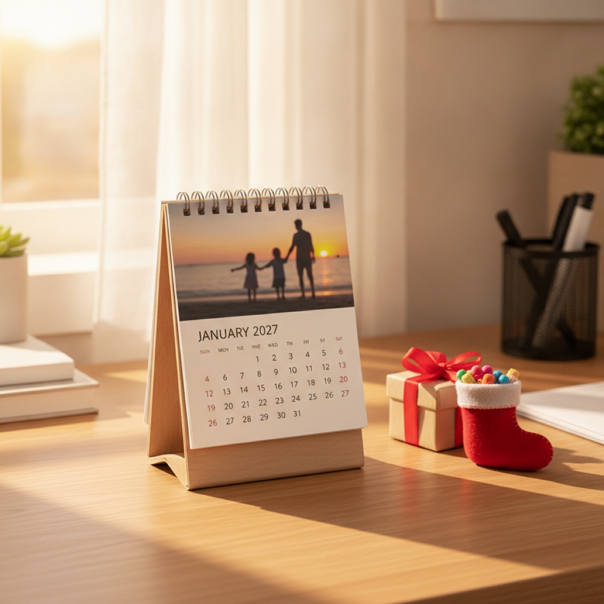 Mini Desktop Calendar 2027